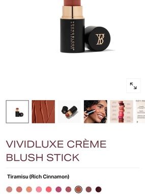 Youngblood VividLuxe Crème Blush Stick - Tiramisu (Rich Cinnamon)